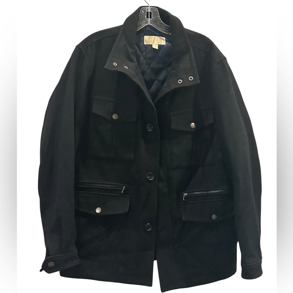 Michael Kors Men’s Wool Coat Jacket, Size Large, Black!